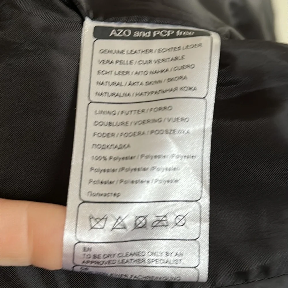 Cigno Nero 100% Leather Black Notched Lapel Jacket 40 - Picture 9 of 12